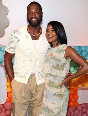 Gabrielle Union with her husband.